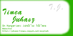 timea juhasz business card